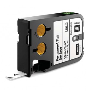 Dymo XTL Sabit Polyester Düz Yüzey 12 MM x 9,1 M Beyaz/Siyah 1868737