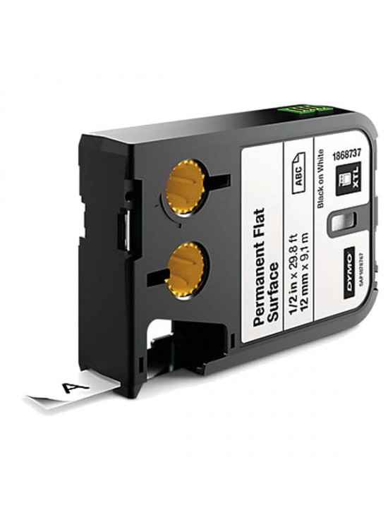 Dymo XTL Sabit Polyester Düz Yüzey 12 MM x 9,1 M Beyaz/Siyah 1868737 Dymo XTL Sabit Polyester Düz Yüzey 12 MM x 9,1 M Beyaz/Siyah 1868737