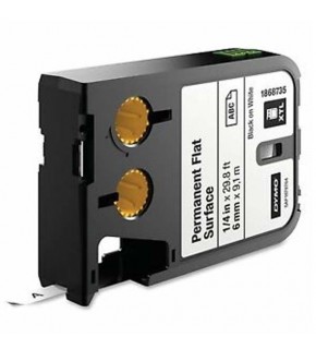 Dymo XTL Sabit Polyester Düz Yüzey 6 MM x 9,1 M  Beyaz/Siyah 1868735