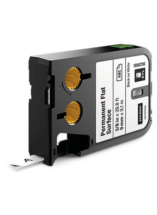 Dymo XTL Sabit Polyester Düz Yüzey 9 MM x 9,1 M Beyaz/Siyah 1868736