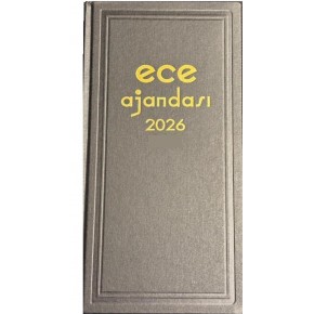 Ece Ticari Ajanda Asya Günlük Çizgili 17x33 2026