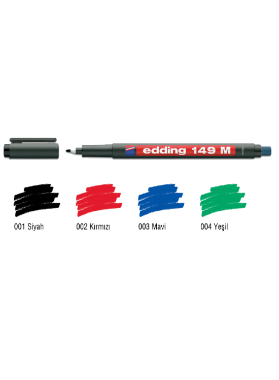 Edding Asetat Kalemi Permanent M Seri 1.0 mm Mavi 149 M (1 Adet) Edding Asetat Kalemi Permanent M Seri 1.0 mm Mavi 149 M (1 Adet)