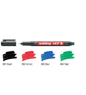 Edding Asetat Kalemi Permanent S Seri 0.3 MM Yeşil 147 S (1 Adet)