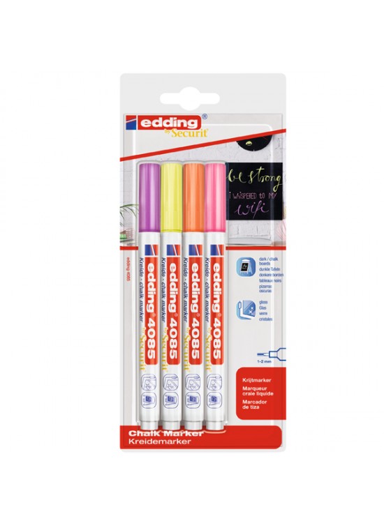 Edding Cam Kalemi 4 Lü Blister Fosforlu 4085