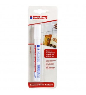 Edding Fayans Markörü Bulk Plastik Gövde Beyaz (1 Adet)