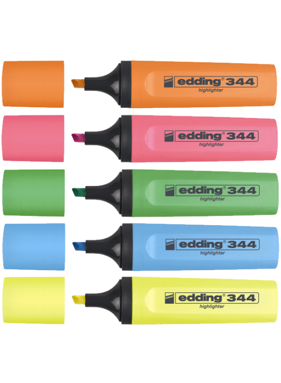 Edding Fosforlu Kalem Karışık Renk 5 Lİ 344