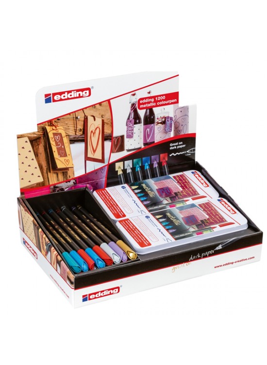 Edding Keçeli Kalem & 6 LI Met. Set ED1200