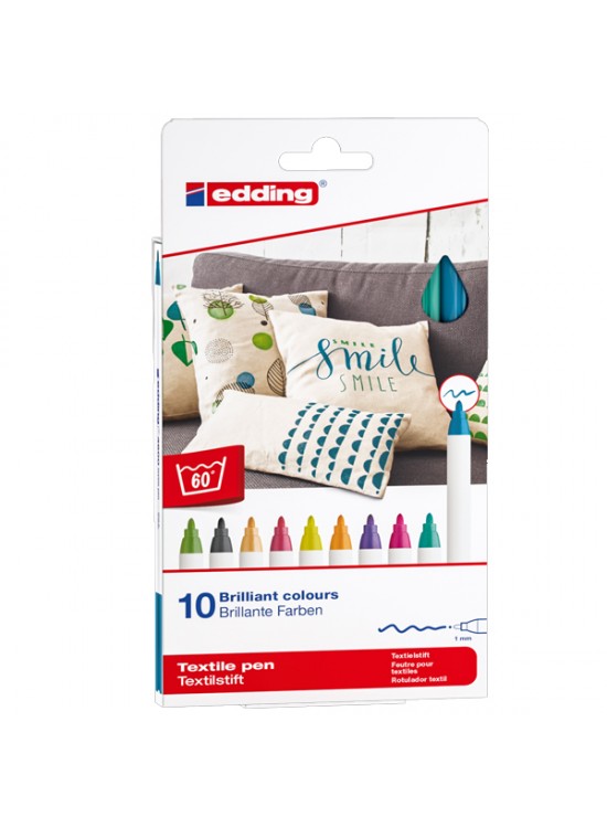 Edding Kumaş Boyama Kalemi 10 Lu Kutu Fun E-4600