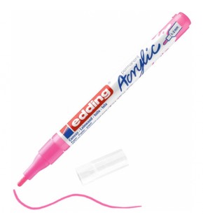 Edding Markör Akrilik İnce Uçlu 1-2 MM Fosforlu Pembe 069 5300 (1 Adet)