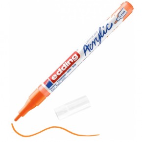Edding Markör Akrilik İnce Uçlu 1-2 MM Fosforlu Turuncu 066 5300 (1 Adet)