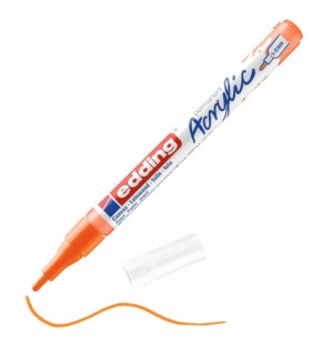 Edding Markör Akrilik İnce Uçlu 1-2 MM Fosforlu Turuncu 066 5300 (1 Adet)