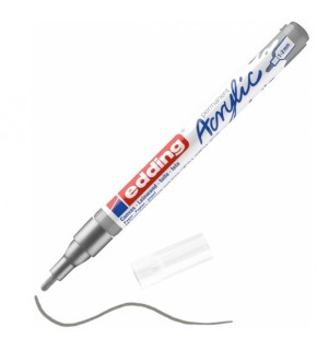 Edding Markör Akrilik İnce Uçlu 1-2 MM Gümüş 923 5300 (1 Adet)
