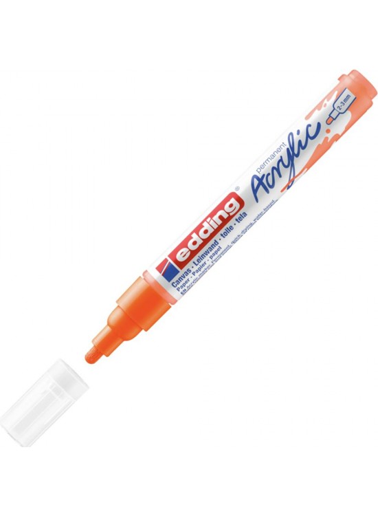 Edding Markör Akrilik Orta Uçlu 2-3 MM Fosforlu Turuncu 066 5100 (1 Adet)