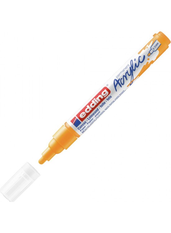 Edding Markör Akrilik Orta Uçlu 2-3 MM Güneş Sarısı 906 5100 (1 Adet)