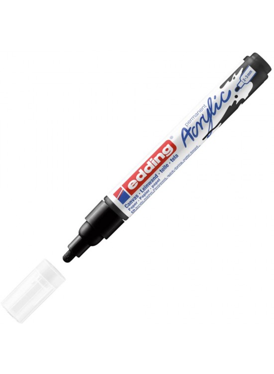 Edding Markör Akrilik Orta Uçlu 2-3 mm Siyah 901 5100 (1 Adet)