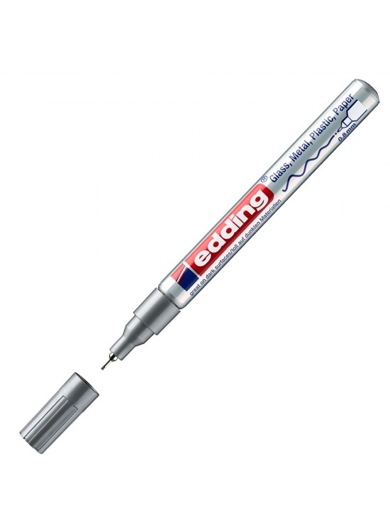 Edding Markör Dekor Boya 0.8 mm Yuvarlak Uçlu Gümüş 780 (1 Adet)