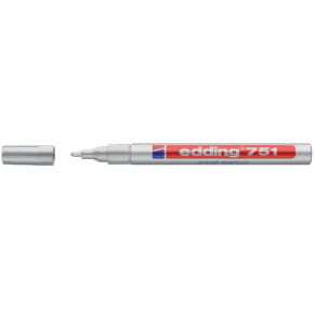 Edding Markör Dekor Boya Yuvarlak Uçlu 1-2 mm Gümüş 751 (1 Adet)