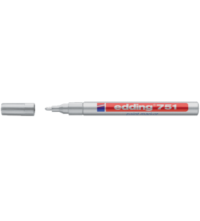 Edding Markör Dekor Boya Yuvarlak Uçlu 1-2 mm Gümüş 751 (1 Adet)