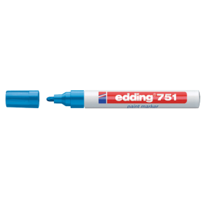 Edding Markör Dekor Boya Yuvarlak Uçlu 1-2 mm Mavi 751 (1 Adet)