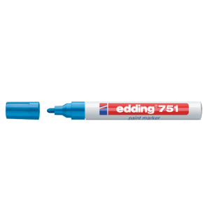 Edding Markör Dekor Boya Yuvarlak Uçlu 1-2 mm Mavi 751 (1 Adet)