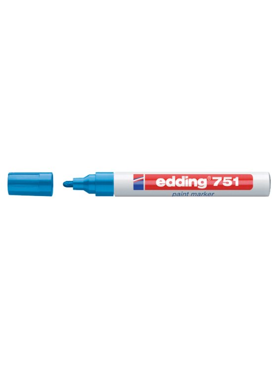 Edding Markör Dekor Boya Yuvarlak Uçlu 1-2 mm Mavi 751 (1 Adet)