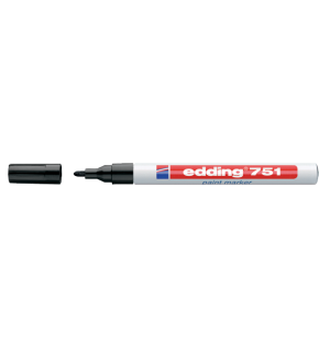 Edding Markör Dekor Boya Yuvarlak Uçlu 1-2 mm Siyah 751 (1 Adet)