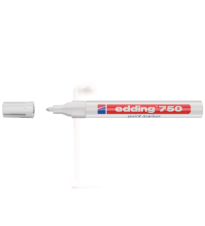 Edding Markör Dekor Boya Yuvarlak Uçlu 2-4 mm Beyaz 750 (1 Adet)