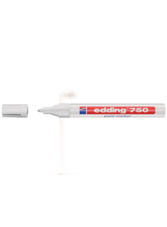 Edding Markör Dekor Boya Yuvarlak Uçlu 2-4 mm Beyaz 750 (1 Adet)
