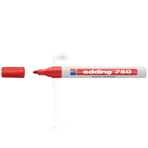 Edding Markör Dekor Boya Yuvarlak Uçlu 2-4 mm Kırmızı 750 (1 Adet)
