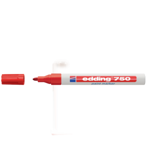 Edding Markör Dekor Boya Yuvarlak Uçlu 2-4 mm Kırmızı 750 (1 Adet)
