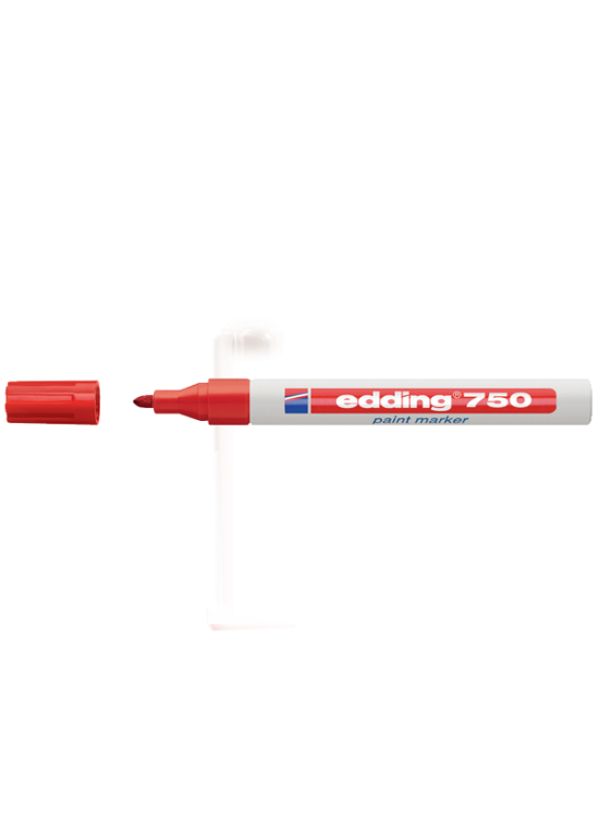 Edding Markör Dekor Boya Yuvarlak Uçlu 2-4 mm Kırmızı 750 (1 Adet)