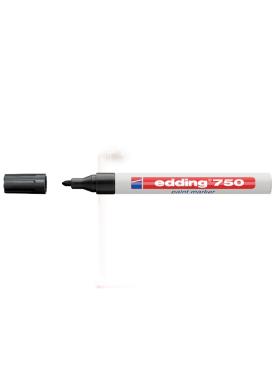 Edding Markör Dekor Boya Yuvarlak Uçlu 2-4 mm Siyah 750 (1 Adet)