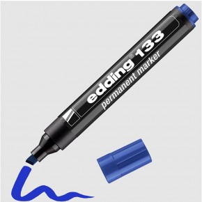 Edding Markör Permanent Kesik Uç Mavi 133 (1 Adet)