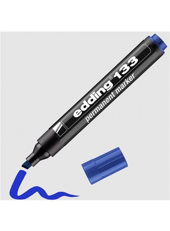 Edding Markör Permanent Kesik Uç Mavi 133 (1 Adet)
