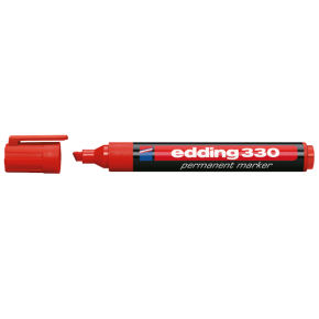 Edding Markör Permanent Kesik Uçlu 1-5 mm Kırmızı 330 (1 Adet)