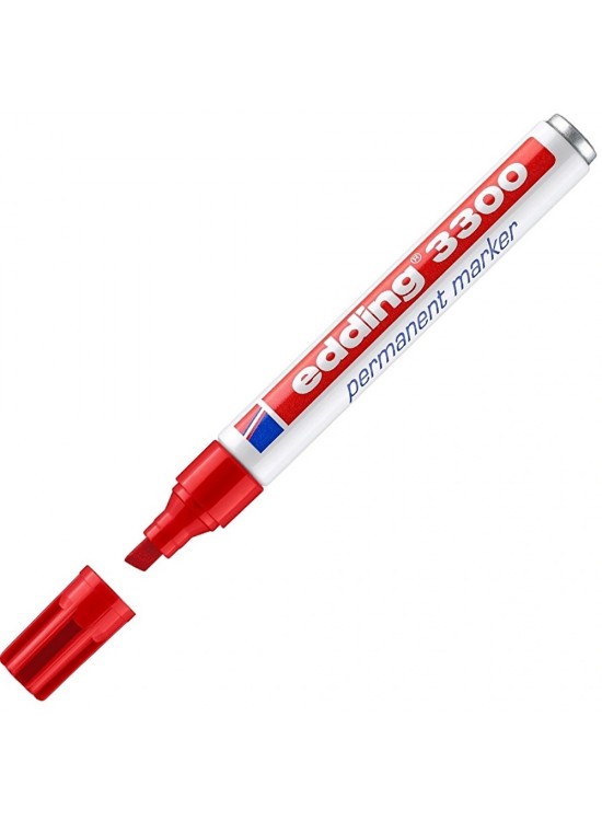 Edding Markör Permanent Kesik Uçlu 1-5 MM Kırmızı 3300 Edding Markör Permanent Kesik Uçlu 1-5 MM Kırmızı 3300