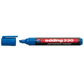 Edding Markör Permanent Kesik Uçlu 1-5 mm Mavi 330 (1 Adet)