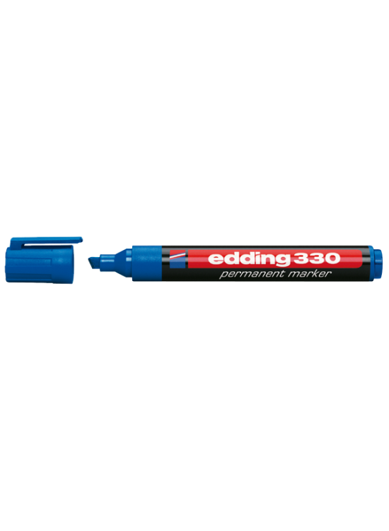 Edding Markör Permanent Kesik Uçlu 1-5 mm Mavi 330 (1 Adet)