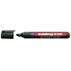 Edding Markör Permanent Kesik Uçlu 1-5 mm Siyah 330 (1 Adet)