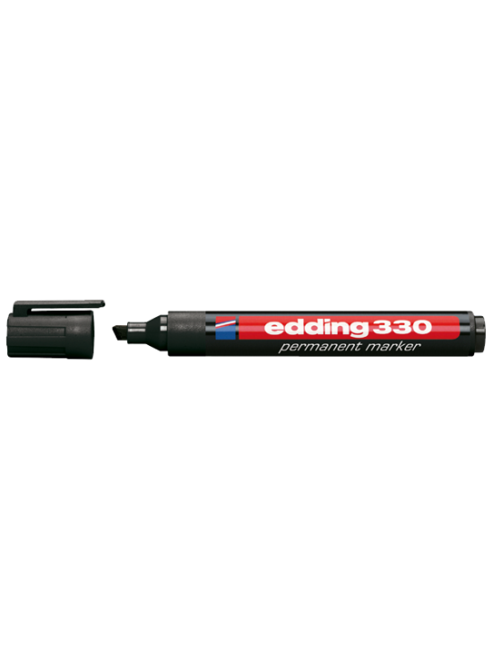 Edding Markör Permanent Kesik Uçlu 1-5 mm Siyah 330 (1 Adet)