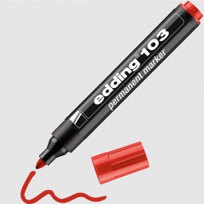 Edding Markör Permanent Yuvarlak Uç Kırmızı 103 (1 Adet )