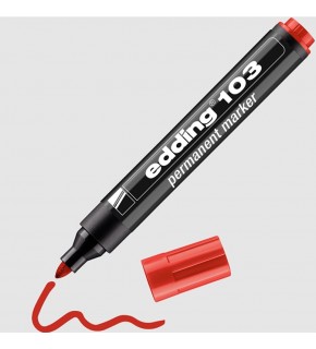 Edding Markör Permanent Yuvarlak Uç Kırmızı 103 (1 Adet )