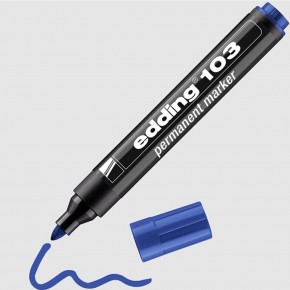 Edding Markör Permanent Yuvarlak Uç Mavi 103 (1 Adet)