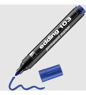 Edding Markör Permanent Yuvarlak Uç Mavi 103 (1 Adet)