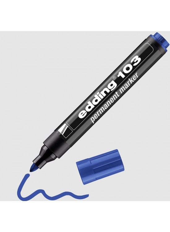 Edding Markör Permanent Yuvarlak Uç Mavi 103 (1 Adet)