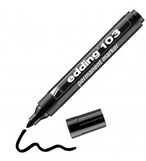 Edding Markör Permanent Yuvarlak Uç Siyah 103 (1 Adet)