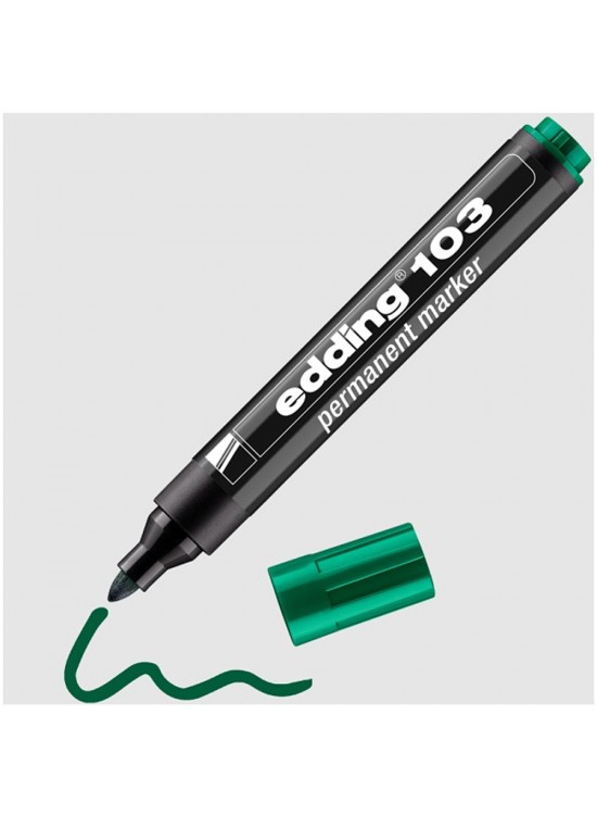 Edding Markör Permanent Yuvarlak Uç Yeşil 103 (1 Adet)