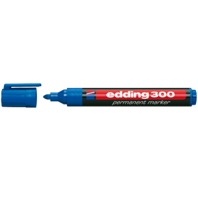 Edding Markör Permanent Yuvarlak Uçlu 1.5-3 mm Mavi 300 (1 Adet)