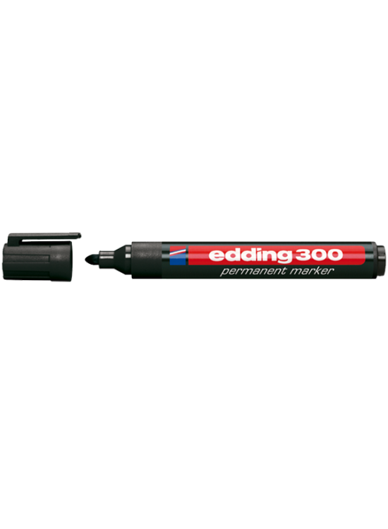 Edding Markör Permanent Yuvarlak Uçlu 1.5-3 mm Siyah 300 (1 Adet)