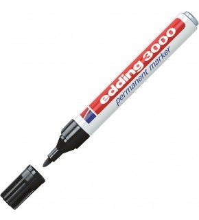 Edding Markör Permanent Yuvarlak Uçlu 1.5-3 MM Siyah 3000 (1 Adet)